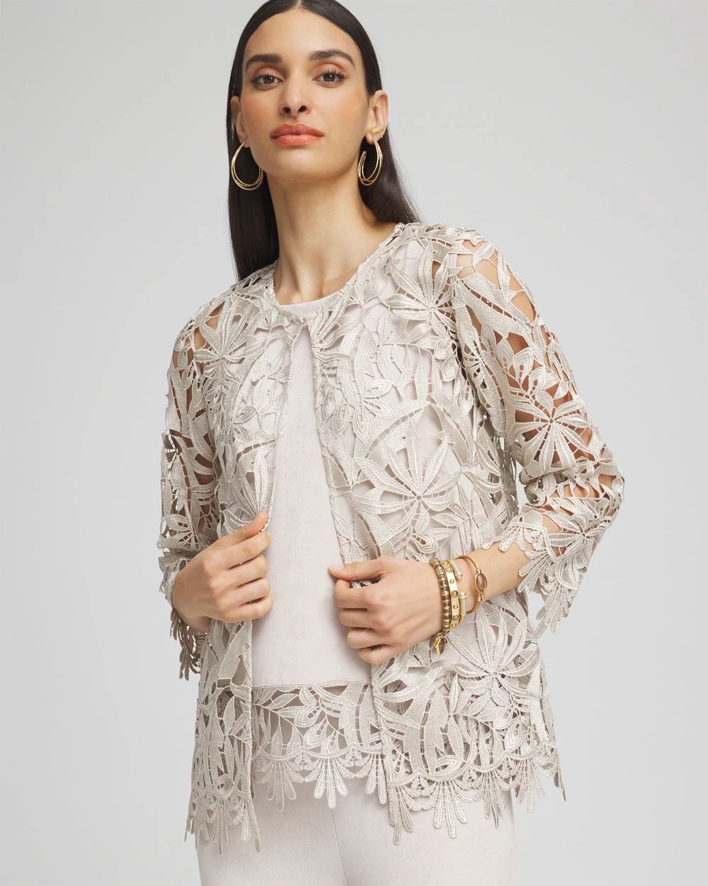 PATCHWORK EMBROIDERY LACE JACKET